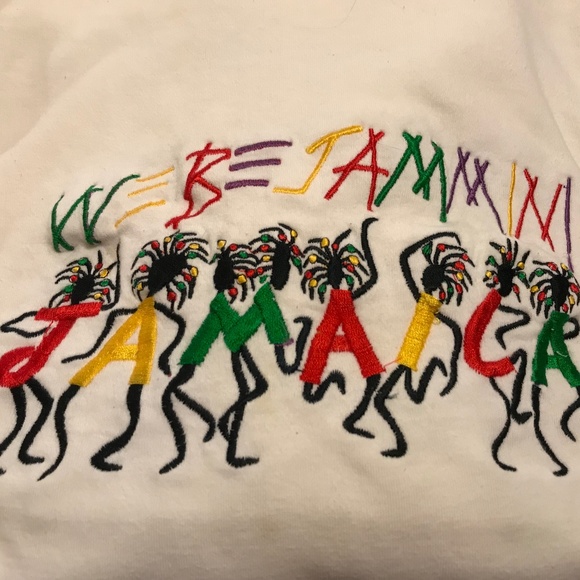 Unisex white t-shirt embroidered with “We be Jammin” & “Jamaica” (4XL) - Picture 5 of 12